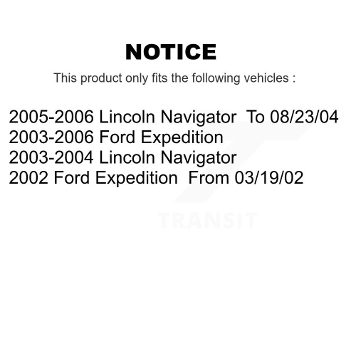 Disques de frein avant et plaquettes en céramique pour Ford Expedition Lincoln Navigator K8C-100602