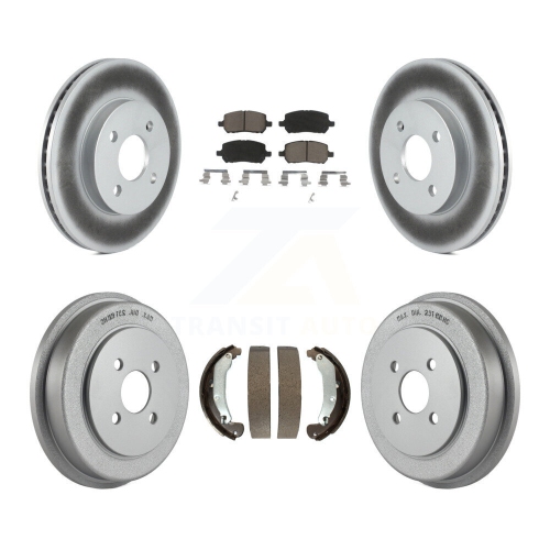 Front Rear Coat Brake Rotors Ceramic Pad Drum Kit For Pontiac Chevrolet Cobalt Saturn Ion KGC-101959