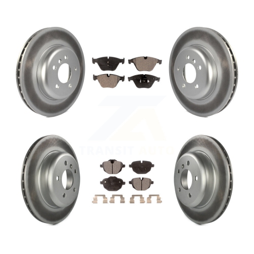 Image 1 of 10.. Front Rear Coat Brake Rotor Semi-Metallic Pad Kit For BMW 535i xDrive 535d ActiveHybrid 5 KGF-101186