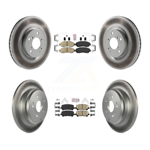 Image 1 of 10.. Front Rear Ceramic Pads And Coated Disc Brake Rotors Kit For 2011-2014 Honda Odyssey KGA-101454