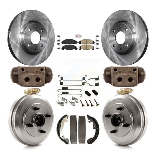 Front Rear Disc Brake Rotors Ceramic Pads And Drum Kit For Ford Focus K8A-105619