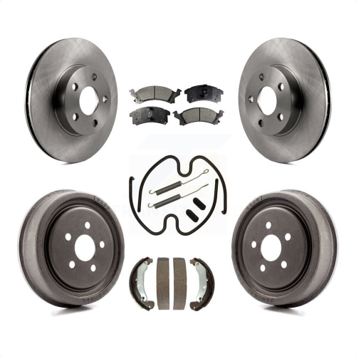 Front Rear Disc Brake Rotors Ceramic Pad And Drum Kit For 2003-2005 Pontiac Sunfire K8T-102349
