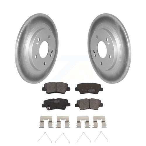 Rear Coat Brake Rotors Ceramic Pad Kit For 22-23 Hyundai Kona With Electric Parking KGT-103070