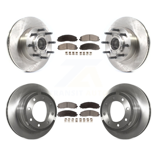 Front Rear Disc Brake Rotors And Ceramic Pads Kit For Ford F-350 Super Duty F-250 K8T-103371