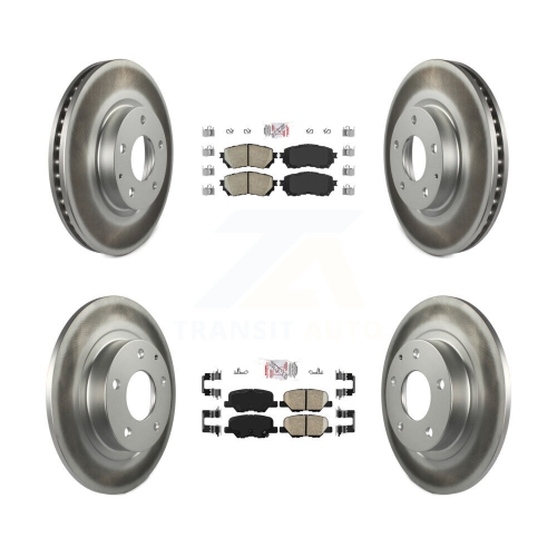 Front Rear Ceramic Pads And Coated Disc Brake Rotors Kit For Mazda 6 KGA-103212