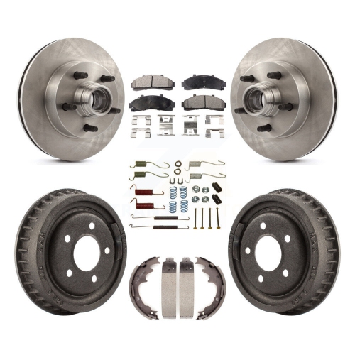 Image 1 de 10.. Plaquettes et tambours de frein arrière avant en céramique pour Mazda B4000 avec diamètre de 9 po K8T-102556