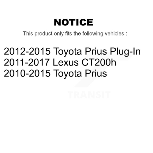 Disques de frein avant et plaquettes en céramique pour Toyota Prius Lexus CT200&nbsp;h Plug-in K8&nbsp;A-104805