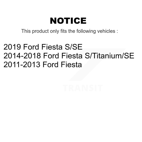 Disques de frein avant et plaquettes en céramique pour Ford Fiesta K8&nbsp;A-104421