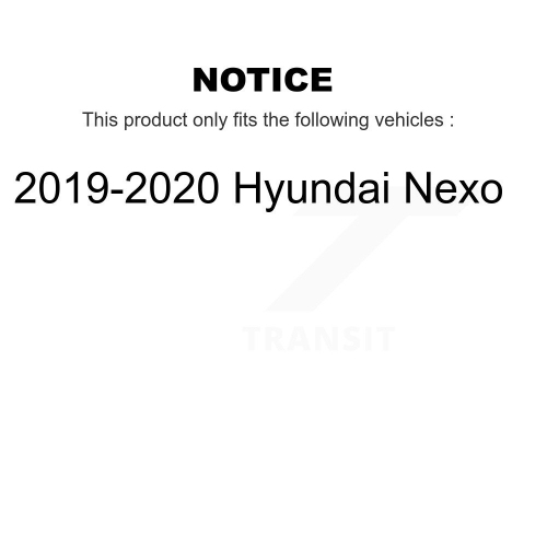 Front Rear Coated Disc Brake Rotors And Semi-Metallic Pads Kit For 2019-2020 Hyundai Nexo KGF-102870
