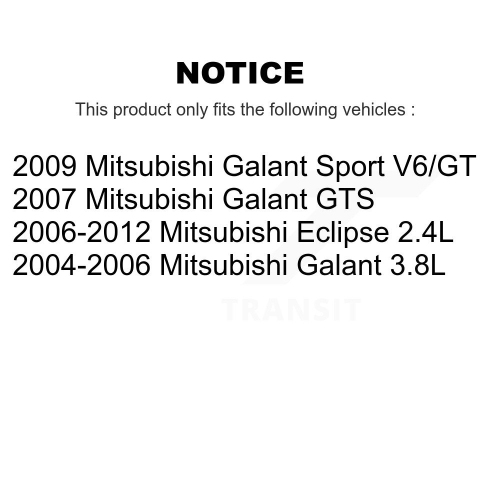 Front Rear Disc Brake Rotors And Ceramic Pads Kit For Mitsubishi Eclipse Galant K8C-101255