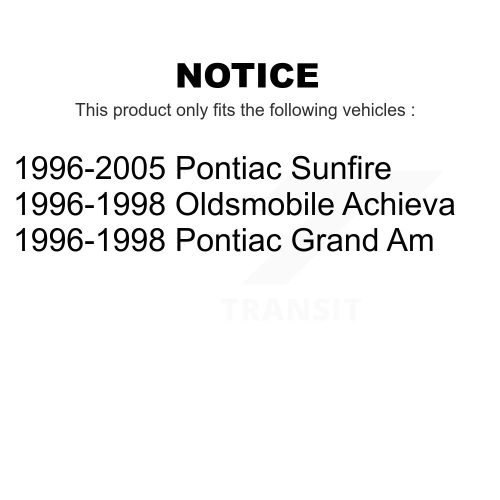 Disques de frein avant et plaquettes en céramique pour Pontiac Sunfire Grand Am Oldsmobile Achieva K8T-100006