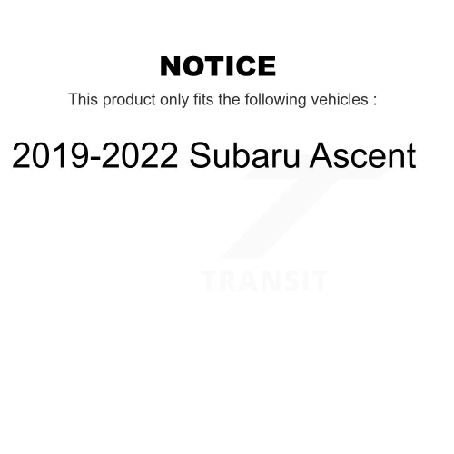 Disques de frein avant et plaquettes en céramique pour Subaru Ascent K8T-104045 2019-2024