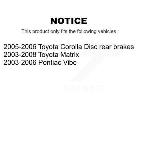 Front Rear Coated Disc Brake Rotor Ceramic Pad Kit For Toyota Matrix Corolla Pontiac Vibe KGC-101330