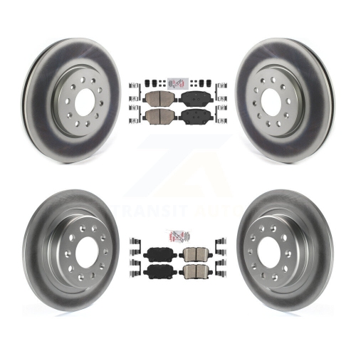 Front Rear Ceramic Pad Coat Brake Rotor Kit For Chevrolet Equinox GMC Terrain Buick Regal KGA-105050