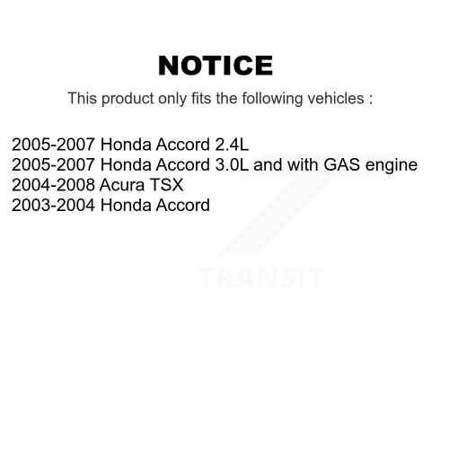 Disques de frein arrière et plaquettes semi-métalliques pour Honda Accord Acura TSX K8F-101759