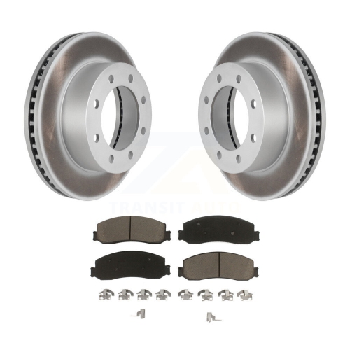 Disques de frein avant recouverts et plaquettes en céramique pour Ford F-350 Super Duty F-250 4WD KGC-100395