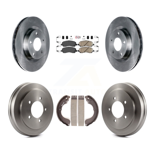 Front Rear Disc Brake Rotor Ceramic Pad & Drum Kit For Jeep Patriot Compass Dodge Caliber K8A-105168