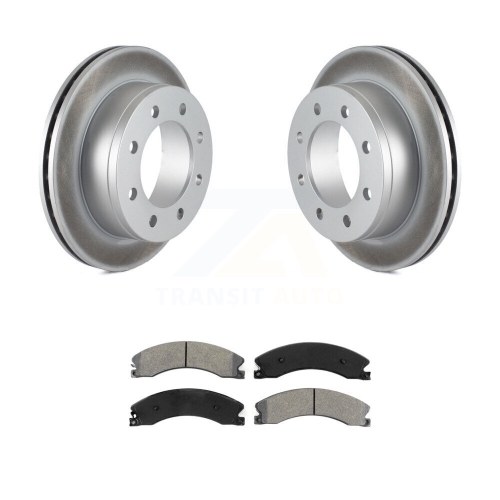 Rear Coated Disc Brake Rotors And Semi-Metallic Pads Kit For Chevrolet Express 4500 KGS-102448