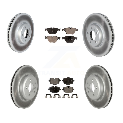 Disques de frein à disque et plaquettes en céramique à revêtement arrière avant pour BMW 535i KGT-102993