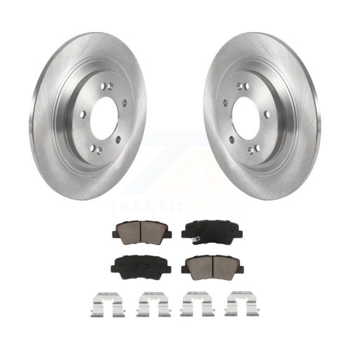 Rear Disc Brake Rotors & Ceramic Pad Kit For 2017 Kia Cadenza With Electric Parking K8C-102136