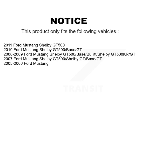 Rear Coated Drilled Slotted Disc Brake Rotors And Ceramic Pads Kit For Ford Mustang KDA-102313