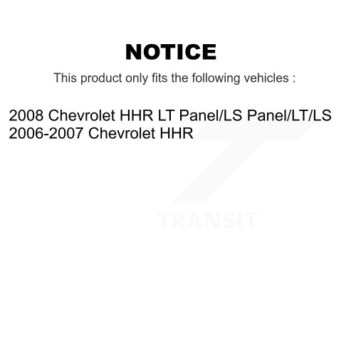 Front Rear Disc Brake Rotors Ceramic Pads And Drum Kit For Chevrolet HHR K8C-102440