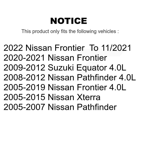 Plaquettes de frein avant en céramique pour Nissan Frontier Pathfinder Xterra Suzuki KGA-100642