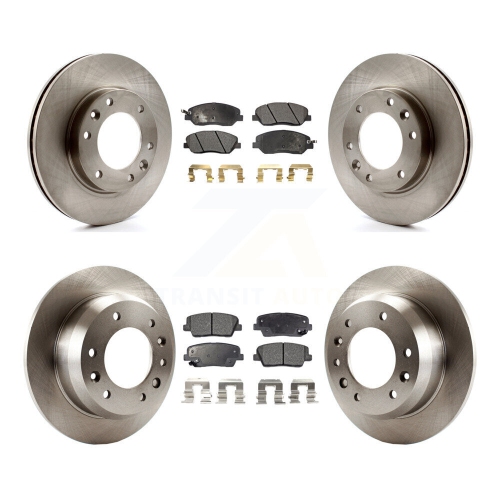 Image 1 of 10.. Front Rear Disc Brake Rotors And Semi-Metallic Pads Kit For Kia Sedona Hyundai Entourage K8F-101256