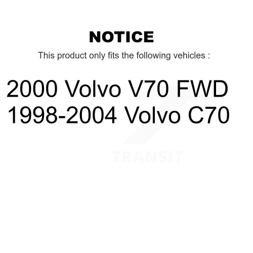 Disques de frein arrière et plaquettes en céramique pour Volvo C70 V70 K8T-101830