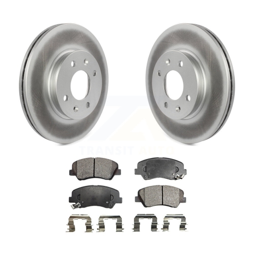 Front Coated Disc Brake Rotors And Ceramic Pads Kit For Hyundai Accent Kia Rio KGT-100506