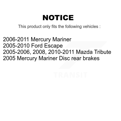Rear Coat Disc Brake Rotors Ceramic Pad Kit For Ford Escape Mazda Tribute Mercury Mariner KGT-101354