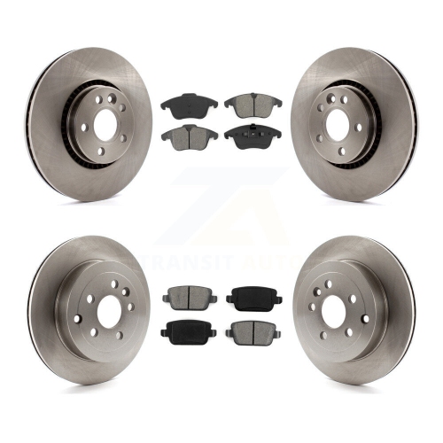 Image 1 of 10.. Front Rear Disc Brake Rotors And Semi-Metallic Pads Kit For 2008-2011 Land Rover LR2 K8S-101397