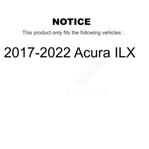Disques de frein arrière avant et plaquettes semi-métalliques pour Acura ILX K8F-102242 2017-2022