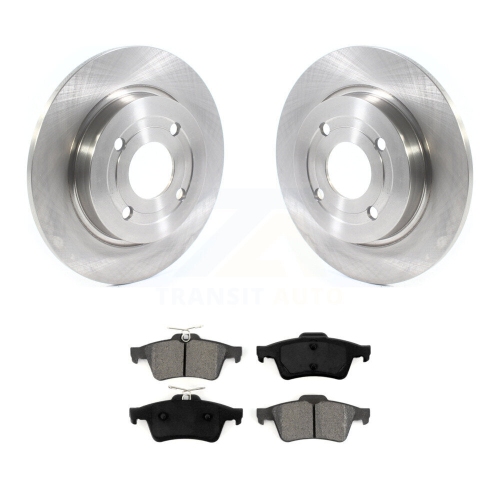 TRANSIT AUTO  Rear Disc Brake Rotors And Semi-Metallic Pads Kit for 2018-2022 Ford Ecosport Awd K8S-102821