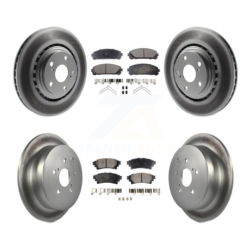 TRANSIT AUTO  Front Rear Coat Disc Brake Rotor Ceramic Pad Kit for Toyota Sienna Highlander Lexus Rx350 Kgt-101100