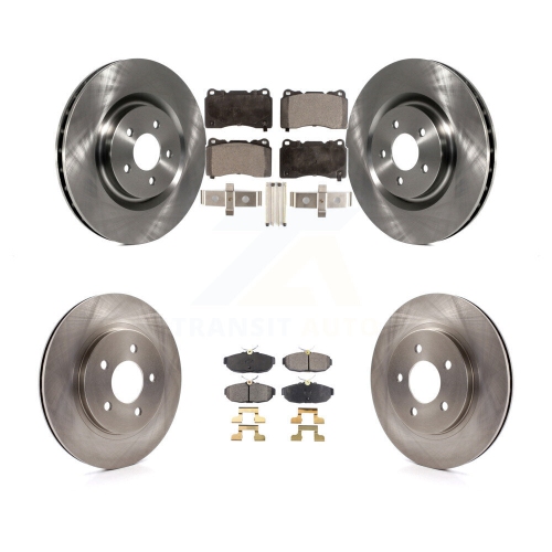 Front Rear Disc Brake Rotors And Semi-Metallic Pads Kit For Ford Mustang K8F-100886