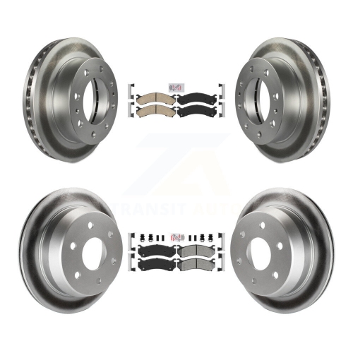 TRANSIT AUTO  Front Ceramic Rear Semi-Metallic Pad Coat Brake Rotor Kit for Chevrolet Silverado 2500 HD Kga-101732