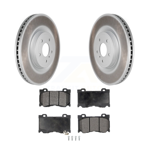 Front Coated Brake Rotor Semi-Metallic Pad Kit For INFINITI Q50 G37 Nissan 370Z Q60 M37 Z KGF-102225