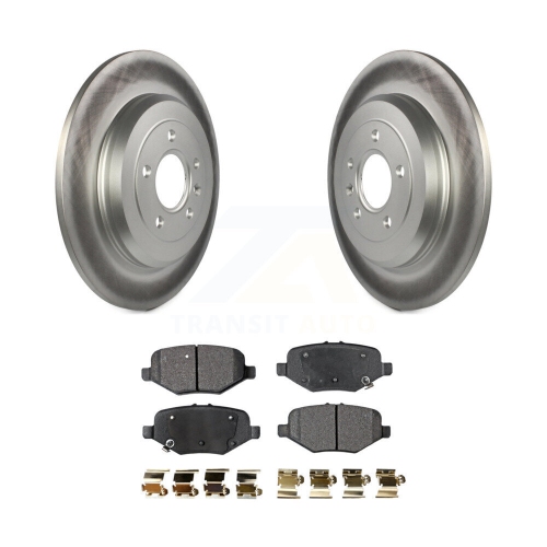 Rear Coated Brake Rotor Semi-Metallic Pad Kit For Ford Explorer Without Heavy Duty Brakes KGF-101281