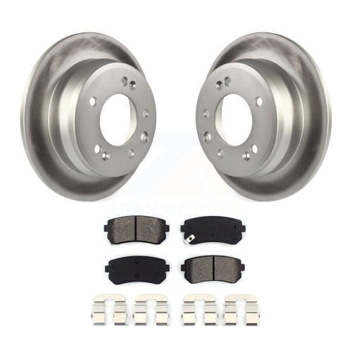 Rear Coat Disc Brake Rotors Semi-Metallic Pad Kit For Hyundai Elantra Tucson Kia Sportage KGS-101459