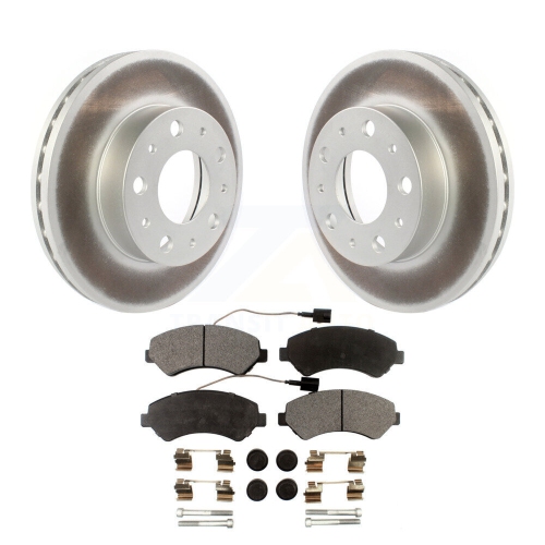 Disques de frein à disque enduits à l'avant et plaquettes semi-métalliques pour Ram Promaster 2500 3500 1500 KGF-101892