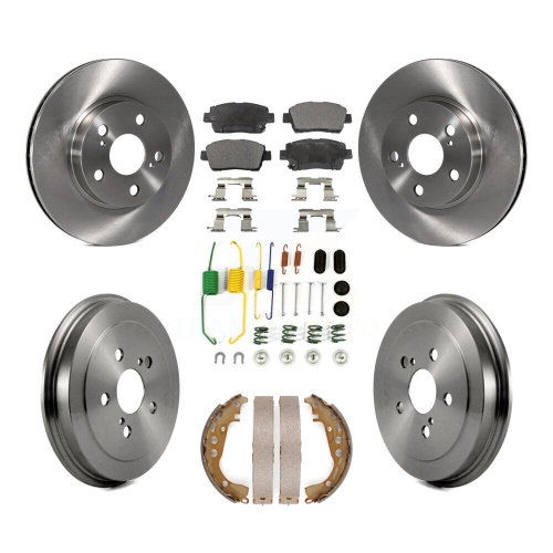 Disques de frein à disque avant arrière, plaquettes et tambours en céramique pour Toyota Prius K8T-102825 2008