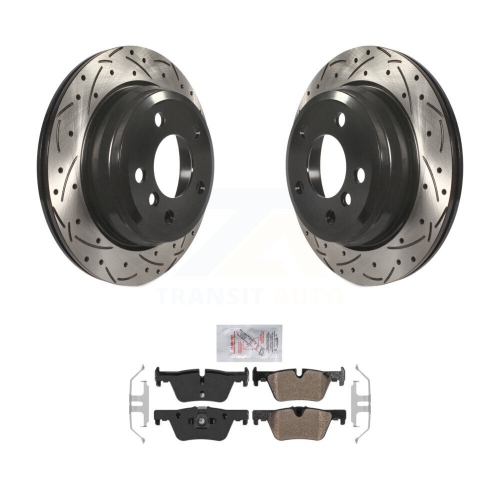 Jeu de plaquettes semi-métalliques pour disque de frein à fente de perceuse arrière pour BMW 328i xDrive 330i 320i 428i 328d KDA-102233