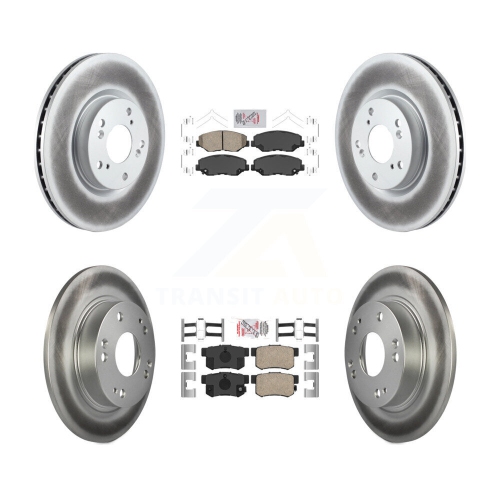 Front Rear Ceramic Pads And Coated Disc Brake Rotors Kit For Honda Civic Acura ILX KGA-101906