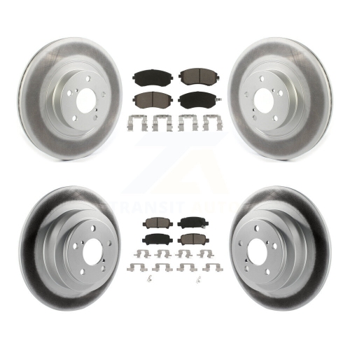 Front Rear Coated Disc Brake Rotor Ceramic Pad Kit For 2005-2006 Subaru Baja Turbocharged KGC-100722