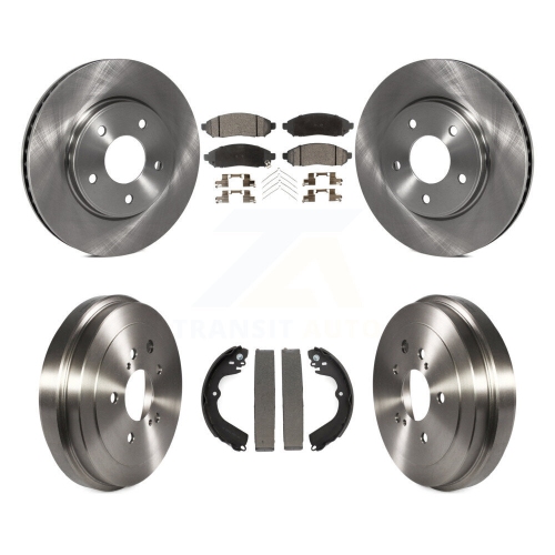 Front Rear Brake Rotor Semi-Metallic Pad Drum Kit For Nissan NV200 Chevrolet City Express K8F-103316