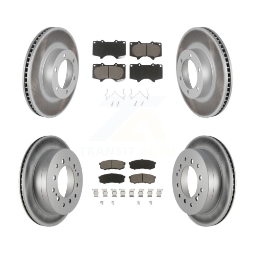 Disques de frein à disque et plaquettes en céramique à revêtement arrière pour Toyota 4Runner Lexus GX470 KGC-101043