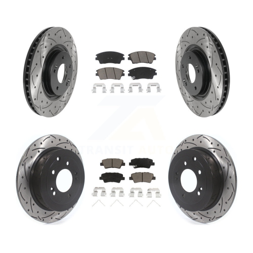 Ensemble de plaquettes en céramique pour disque de frein avant à fente de perceuse arrière pour KDC-100562 suralimenté Kia Sportage 2017-2022