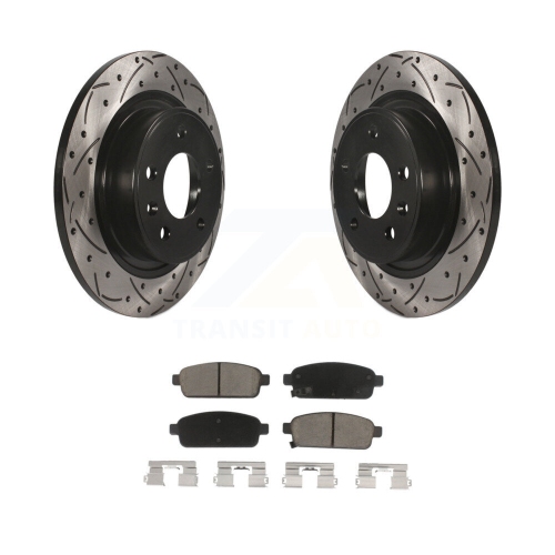 Rear Drill Slot Brake Rotor Ceramic Pad Kit For Chevrolet Cruze Buick Verano Orlando Volt KDC-100811