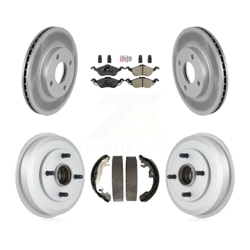 Disques de frein à disque avant arrière, plaquettes semi-métalliques et tambour enduit pour Ford Focus KGA-104300